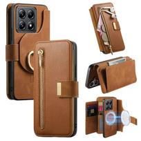 For Xiaomi Redmi Note 15 14 13 Pro Plus 5G 4G Detachable Leather Zipper Wallet Case For Redmi Note 13 Pro Turbo 4 3 Magnet Cover Redmi Note 13 5G