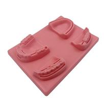 Silicone Dental Oral/Gum Suture Model 4 Wound Types Simulation Oral Skin Suture Pad Suturing Practice Soft rožinė