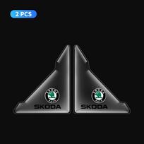 2pcs Car Door Corner Anti-collision Covers Stickers For Skoda Octavia MK2 MK 2 3 A5 A7 A8 Fabia Karoq Superb Rapid Kamiq Scala