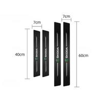 4Pcs Car Threshold Strips Anti-dirty Anti Scratch Protective Stickers For Skoda Octavia Superb Rapid Kodiaq Karoq Fabia Kamiq RS