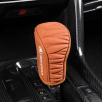Car Shift Handle Cover Leather Non-slip Wear-resistant For Skoda Octavia A5 A7 Fabia 1 Superb Kamiq Rapid Yeti Auto Accessories