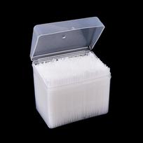 1100pcs/box Of White Plastic Double-ended Toothpicks Interdental Brushing Toothpick Plastic Hygiene Toothpicks