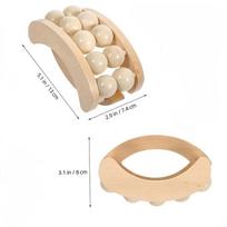 Handheld Relaxation Massage Ball Roller, Handheld Wooden Full-body Massager, Deep Tissue Massager, Relieves Muscle Soreness