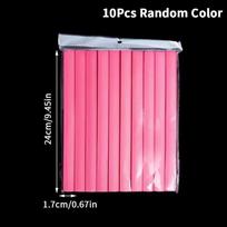 10pcs Flexible Hair Curling Rod Square Hair Curler Makers Soft Foam Bendy Twist Curls Flexi Rollers Styling Tools DIY No Heat