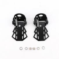 Bicycle Parts 1 Pair Black Metal Folding MTB Bike Rear Seat Footrests Bike Pedals Bicycle Foot Pegs juoda