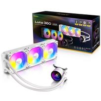 ANTEC Luna 360 ARGB White Liquid CPU Cooler: An all-in-one liquid cooling unit with an infinity mirror design utilizing a series of mirrors.