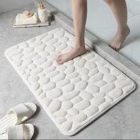 Embossed Pebble Bathroom Water-absorbing Non-slip Floor Mat, Household Bathroom Door Mat, Dirt-resistant and Quick-drying 40*60cm