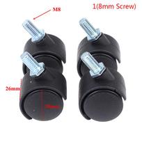 4 vnt. 30 mm kėdės rato baldai, pasukami ratukai, stabdžių ratai, pakeisti Screw