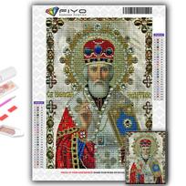 Popular 5D Diy Cross Stitch Religion Painting Full Drill Cross-Stitch Crafts Kit Wall Sticker Home Decor Full Round 20X30CM