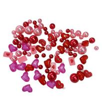 Valentine's Day Vase Filler Reusable Floating Decorations Vibrant Color Beads Love Heart Vase Fillers Party rožinė/raudona