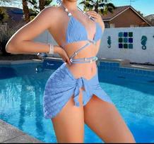 2024 Naujas Maudymosi Kostiumėlis Seksualus Bikini Trijų Dalių Rinkinys S