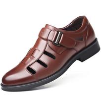 Elegantiškos odinės vyriškos basutės Prabangūs verslo kasdieniai vyriški batai Vasarinės naujos tuščiavidurės neslystančios darbo basutės Patogios vyriškos basutės 38
