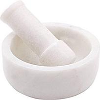 10,16 cm Grūstuvas ir grūstuvė, kharad, Grūstuvas Prieskonių maišytuvas Okhli ir musle Kharal virtuvei beige