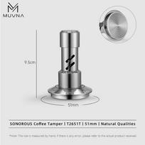 Espresso Impact Tamper 51mm 53mm 58.35mm Stainless Steel Adjustable Depth Distribution Coffee Accessories Tool gray