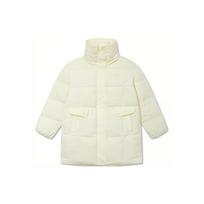 Levis FW22 Solid Color Stand Collar Mid-Length Down Jacket Women outerwear Off-White A5179-0001 L