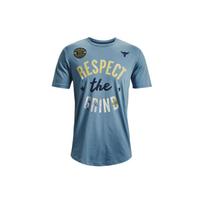 Under Armour Letter Print American Vintage Crew Neck Short Sleeve T-Shirt Men Tops Light-Blue 1370479-416 XXL gray