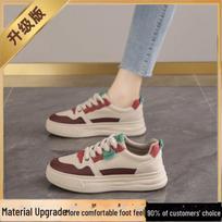 Women's Thick-Sole Plus Velvet Sports Shoes - 2024 Autumn/Winter Small White Style, Soft 34 Size Soles for Comfort and No Foot Fatigue. 35 gray