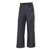 Puma Lace-Up Breathable Solid Color Loose Multi-Pocket Cargo Pants Women pants Gray 629735-69 XL