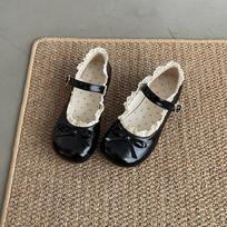 Fashion and leisure small flower bud Mary Jane shoes spring new daily skirt small leather shoes with small single shoes 35 juoda