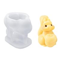 Silikoninės formelės Gyvūnų žvakių formelės 3D voverės liejimo formelės Kepimo formelės Amato reikmenys Gipso formelės žvakių gamybai