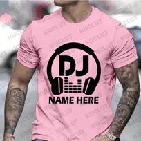 Vyriški marškinėliai Individualiai pritaikyti DJ Muzika Ausinės Marškinėliai Singing Club Dainininkės gimtadienio dovanos Marškinėliai „Pasidaryk pats“ unisex marškinėliai S