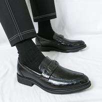 Vyriški Retro Mokasinai Odiniai Batai Formalūs Verslo Plokščiapadžiai Įslystami Batai Vestuviniai Bateliai Prom Juodi Batai Didelis Dydis EU:38 juoda