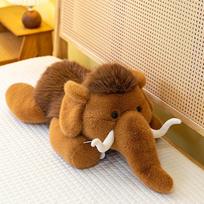 Simulation mammoth plush toy cute lying posture baby elephant table with doll doll machine exchange 38Cm 0.3kg