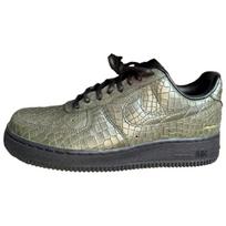 Nike Air Force 1 Low Premium Morse Code Croc Unisex Sneakers Green Cargo-Khaki Cargo-Khaki-Black-Metallic-Gold IQ3370-325 40