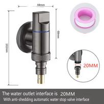 Multi-Function Washing Machine Faucet Brass Water Stop Quick Opening Angle Valve Wall Mounted G1/2 Water Stop Clip Triangle Valv pilka spalva