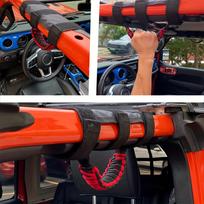 2pcs Roll Bar Grab Handles Grip Handle for Jeep YJ TJ JK JKU JL JLU Sports Sahara Freedom Rubicon Unlimited X Gladiator JT
