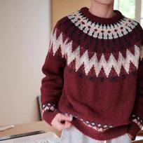 2025 Autumn/Winter Fair Isle Christmas Round Neck Knit Sweater - American Retro Casual Style XXL