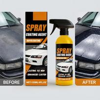 Car Coating Spray Kit, Nano Hydrophobic Ceramic Coating, Easy,to,Spray Auto Paint , Includes Microfiber Cloth For Vehicle 120ml 2pcs One Size