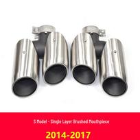 Black Triple-Layer Quad Exhaust Tips for Porsche Macan 2.0T (2014-2025) GTS