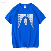 Yoko Ono T Shirt long or short sleeves vintage Washed homme Casual Breathable Soft Slightly graphic Stretched fashion Versatile S