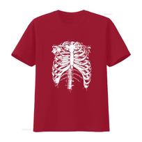 Mens Black Rib Cage Skeleton Halloween T Shirt Spooky Funny Costume Print Sizes S to XXXL vintage Washed homme fashion S