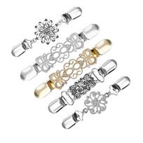 Fashion Vintage Sweater Shawl Clips Set Retro Cardigan Collar Clips Dresses Shirt Clips Garment for Women Girls Wearing 1