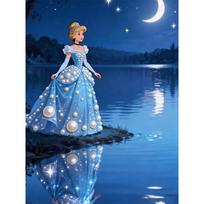 Disney Cinderella Pearl Canvas Wall Decor 5D Set Pearl Puzzle Cartoon Pearl Embroidered Animal Home Decor Handmade Gift 35x45cm