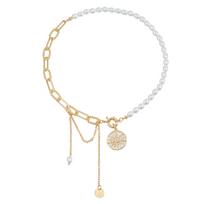 Vintage light luxury pearl necklace, mango star pendant ins splicing romantic Su choker necklace auksas