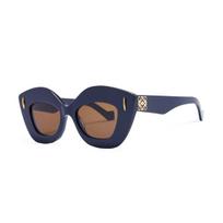 Loewe Logo Acetate Irregular Frame Sunglasses Unisex sunglasses Blue G736SUNX025110 50,Blue