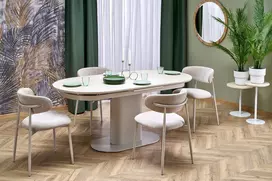 FALONE extension table, color: travertine / cashmere