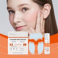 Collagen Skin Care Set Nano Soluble Collagen Film and Collagen Protein Nano Spray for Forehead and Cheeks Facial Treatment 60ML One Size