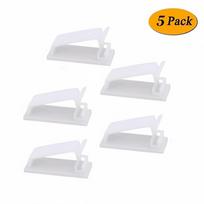 Cord Manager Self-adhesive Cable Organizer Black White Plastic Cable Clamp Cord Winder Desk Home Office
