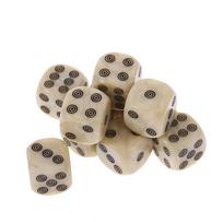 New 10pcs Round Corners 6-sided D6 Dice Set 16mm Acrylic Ivory Dice For Board Game Entertainment Party Cubes Mahjong Accessories