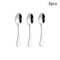 HOT 3/5Pcs Stainless Steel Mini Coffee Scoops Spoon Coffee Tea Ice Cream Spoons Dessert Spoon Couple Kitchen Tools