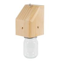 New Carpenter Bee Trap for Outside - Pentroof Style Nature Hanging Wood Carpenter Bee Traps -Insect Traps with Removable Vault