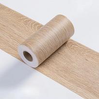 1roll 5mx10cm Removable Wood Grain Sticker Self-Adhesive Backing- Perfect for Door Frame Edges, Kicks, and Baseboards (as the picture,5m)