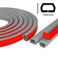1PC 1M Arc Anti-extrusion Floor Cord Cover Self-Adhesive Power Extension Wiring Duct Cable Protector Home Outdoor Wire Organizer (as the picture,2m)