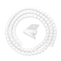 1PC 3meters Cable Wire Protector Cable Organizer Management Pipe Flexible Wire Wrap Line Coiled Tube Office Cord Sleeve Cover (WHITE,16mm&3meters)