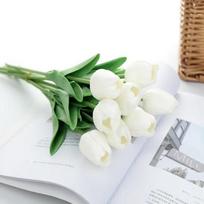 10PCS Tulip Artificial Flower Real Touch Artificial Bouquet Fake Flower for Wedding Decoration Flowers Home Garden Decor