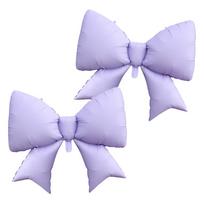 2-Pack 39inch Matte Purple Balloon with Bow, Extra Large Bow-Shaped Foil Balloon, Suitable for Birthday Parties, Bachelor Parties, Christmas, Hall Other